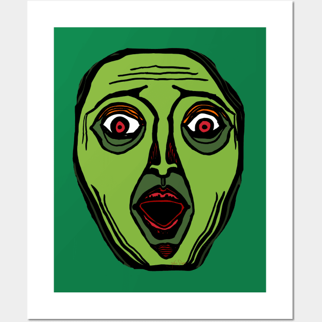 Fright Face (transparent) Wall Art by JSnipe